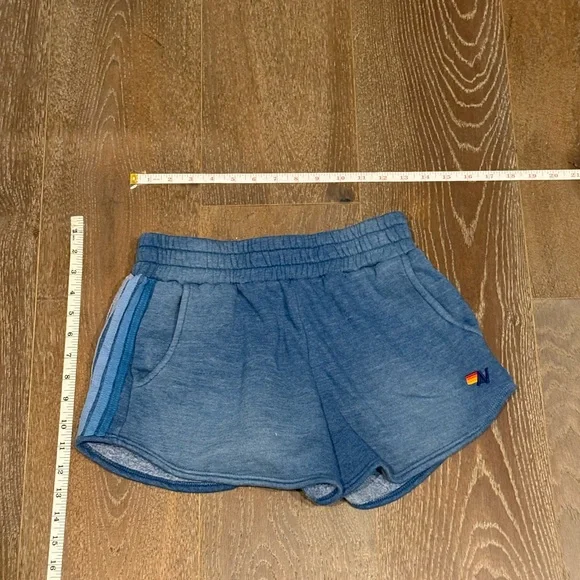 Aviator Nation Blue Cotton Athletic Shorts NWOT - Picture 2 of 6